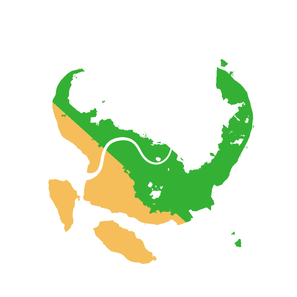 Biome Rust Map: Procedural Map, Size: 2000, Seed: 54366
