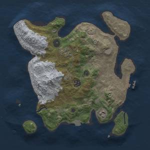 Thumbnail Rust Map: Procedural Map, Size: 3000, Seed: 5329, 10 Monuments