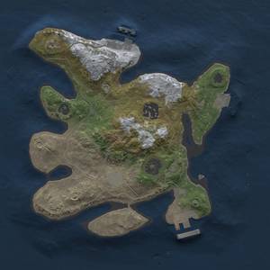 Thumbnail Rust Map: Procedural Map, Size: 2400, Seed: 4111, 7 Monuments