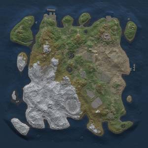 Thumbnail Rust Map: Procedural Map, Size: 3500, Seed: 1589714165, 15 Monuments