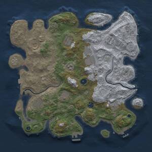 Thumbnail Rust Map: Procedural Map, Size: 3800, Seed: 1131329554, 16 Monuments