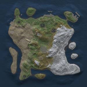 Thumbnail Rust Map: Procedural Map, Size: 3000, Seed: 1539148748, 13 Monuments