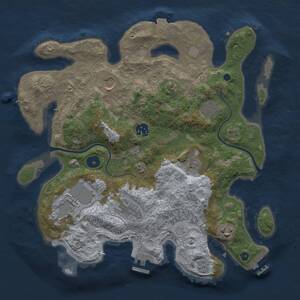 Thumbnail Rust Map: Procedural Map, Size: 3500, Seed: 1646877108, 14 Monuments