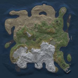 Thumbnail Rust Map: Procedural Map, Size: 3500, Seed: 1646877108, 17 Monuments