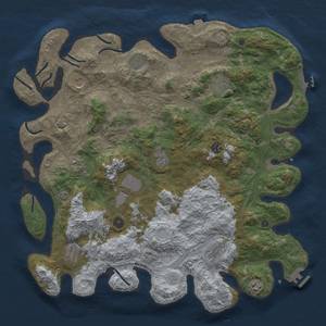 Thumbnail Rust Map: Procedural Map, Size: 4500, Seed: 812632, 19 Monuments