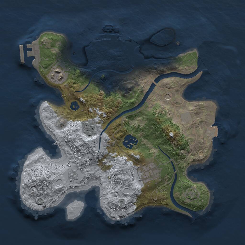 Rust Map: Procedural Map, Size: 2650, Seed: 49465, 10 Monuments