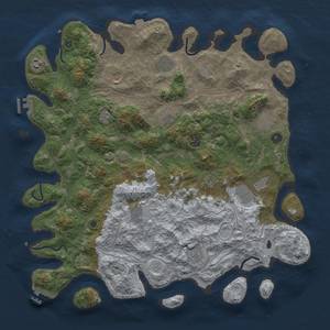 Thumbnail Rust Map: Procedural Map, Size: 4500, Seed: 17364504, 19 Monuments