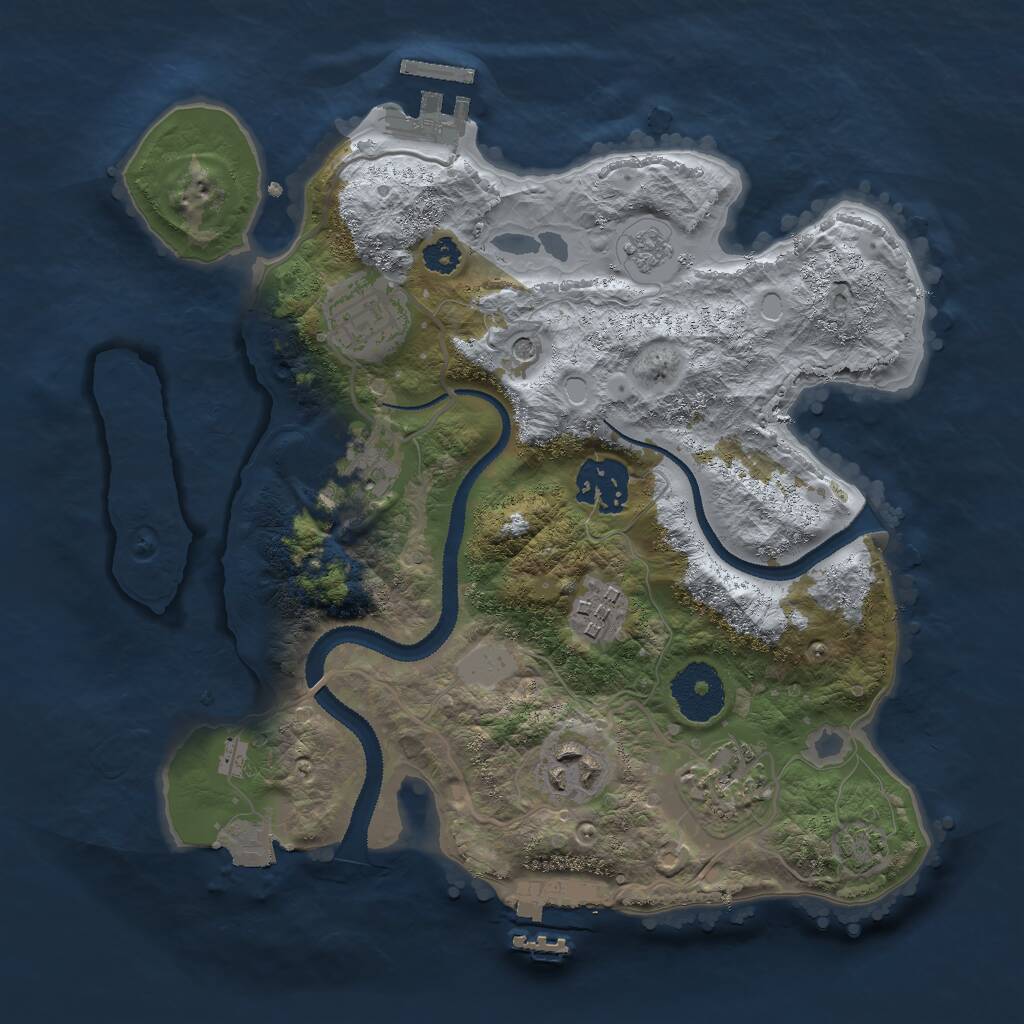 Rust Map: Procedural Map, Size: 2800, Seed: 95254701, 12 Monuments