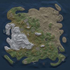 Thumbnail Rust Map: Procedural Map, Size: 4500, Seed: 200291, 19 Monuments