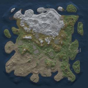 Thumbnail Rust Map: Procedural Map, Size: 4500, Seed: 1194435139, 19 Monuments