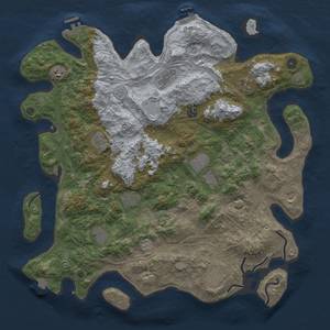 Thumbnail Rust Map: Procedural Map, Size: 4500, Seed: 75412938, 19 Monuments