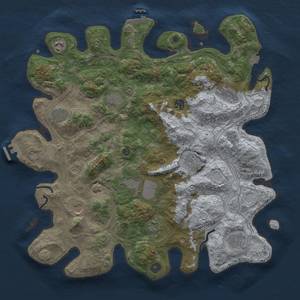 Thumbnail Rust Map: Procedural Map, Size: 4250, Seed: 1131516853, 19 Monuments