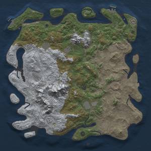 Thumbnail Rust Map: Procedural Map, Size: 5000, Seed: 46534, 19 Monuments