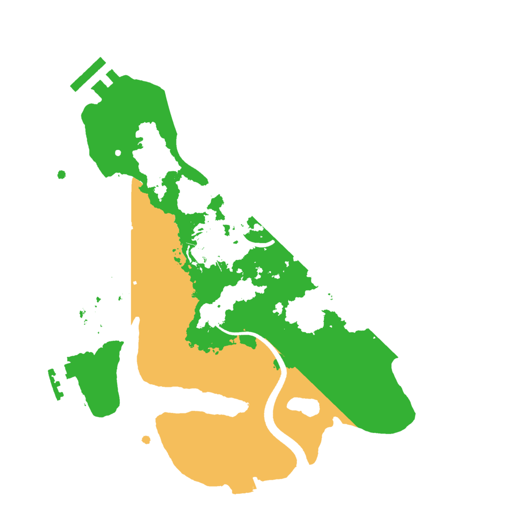 Biome Rust Map: Procedural Map, Size: 2500, Seed: 942812514