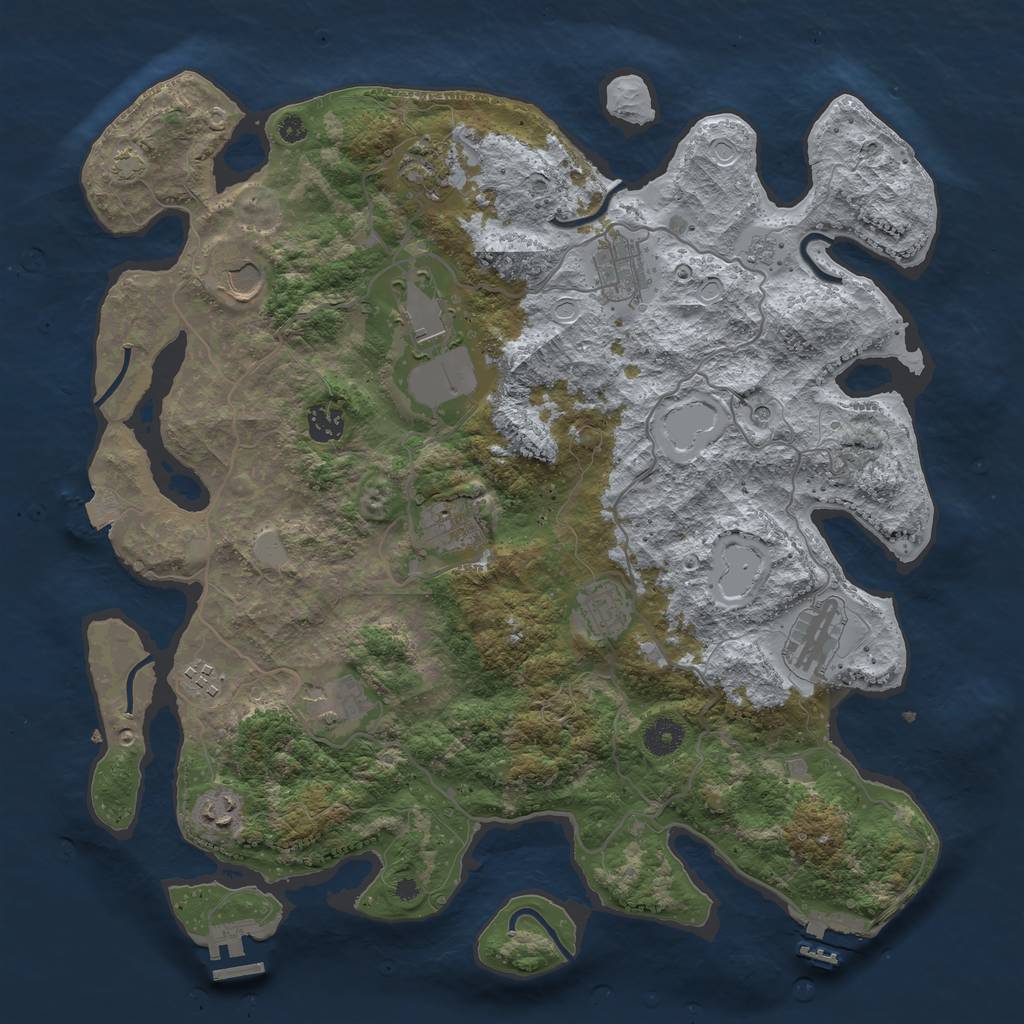 Rust Map: Procedural Map, Size: 4000, Seed: 1902529758, 19 Monuments