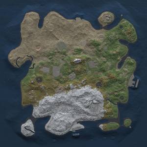 Thumbnail Rust Map: Procedural Map, Size: 3600, Seed: 521820281, 17 Monuments