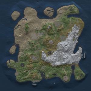 Thumbnail Rust Map: Procedural Map, Size: 3500, Seed: 889952171, 18 Monuments