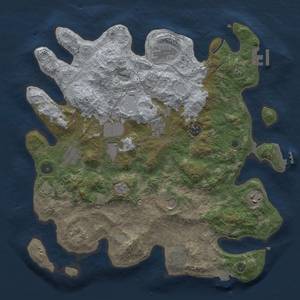 Thumbnail Rust Map: Procedural Map, Size: 3800, Seed: 13582993, 18 Monuments