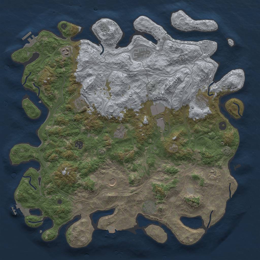 Rust Map: Procedural Map, Size: 4693, Seed: 5788169, 19 Monuments
