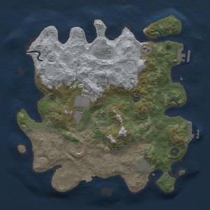 Thumbnail Rust Map: Procedural Map, Size: 3650, Seed: 844244, 15 Monuments