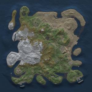 Thumbnail Rust Map: Procedural Map, Size: 3550, Seed: 2118633227, 16 Monuments