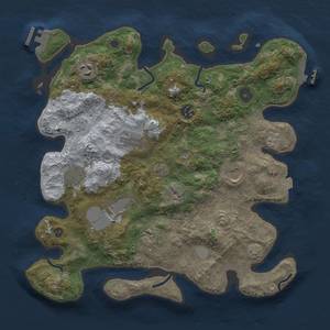 Thumbnail Rust Map: Procedural Map, Size: 3500, Seed: 524443873, 16 Monuments