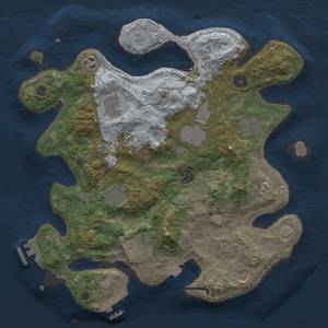 Thumbnail Rust Map: Procedural Map, Size: 3500, Seed: 223450539, 16 Monuments