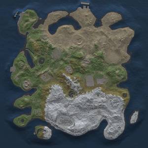 Thumbnail Rust Map: Procedural Map, Size: 3500, Seed: 528012124, 18 Monuments