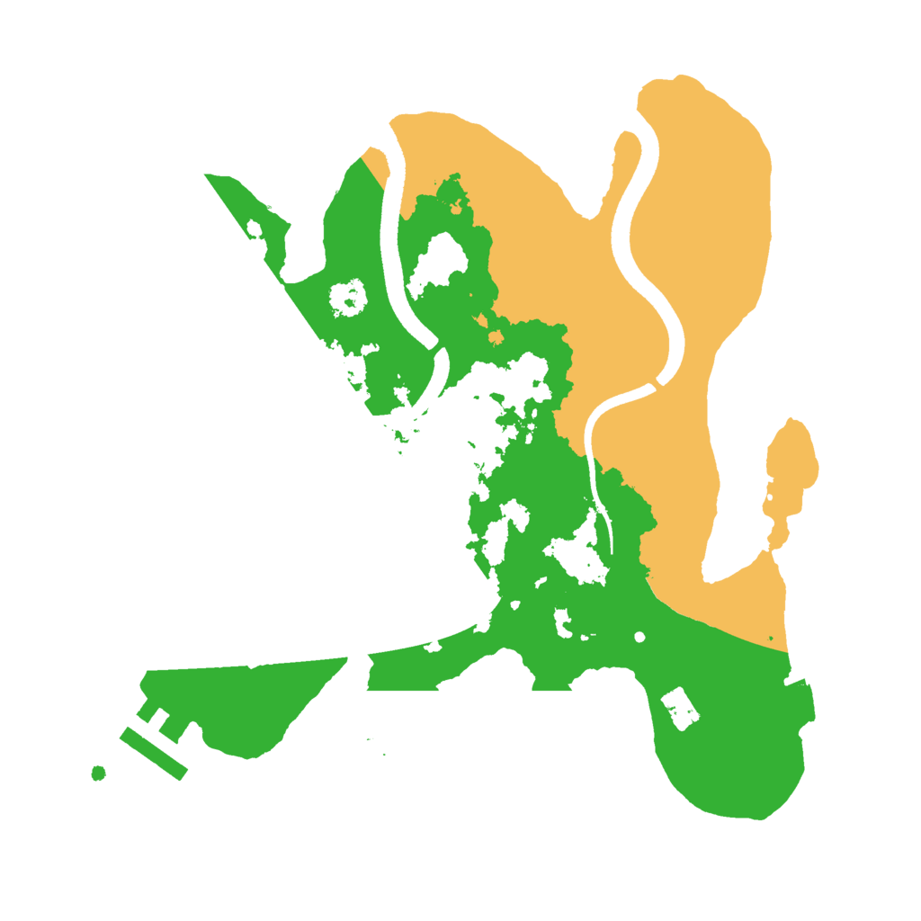 Biome Rust Map: Procedural Map, Size: 2500, Seed: 94657943