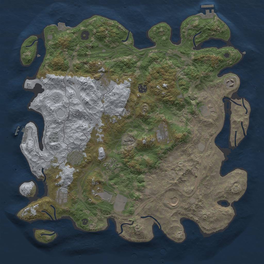 Rust Map: Procedural Map, Size: 4250, Seed: 1113569711, 19 Monuments