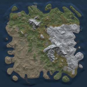 Thumbnail Rust Map: Procedural Map, Size: 5000, Seed: 1235915, 19 Monuments