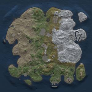 Thumbnail Rust Map: Procedural Map, Size: 3500, Seed: 1387611765, 17 Monuments