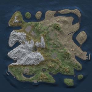 Thumbnail Rust Map: Procedural Map, Size: 3500, Seed: 1757775784, 15 Monuments