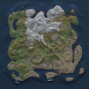 Thumbnail Rust Map: Procedural Map, Size: 3500, Seed: 929826763, 17 Monuments