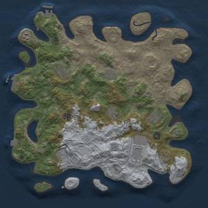 Thumbnail Rust Map: Procedural Map, Size: 4000, Seed: 812024, 19 Monuments