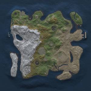 Thumbnail Rust Map: Procedural Map, Size: 3000, Seed: 1508111695, 13 Monuments