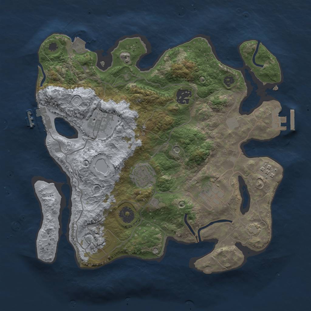 Rust Map: Procedural Map, Size: 3000, Seed: 1508111695, 13 Monuments