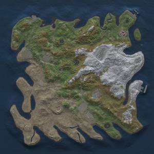 Thumbnail Rust Map: Procedural Map, Size: 4000, Seed: 293167455, 18 Monuments