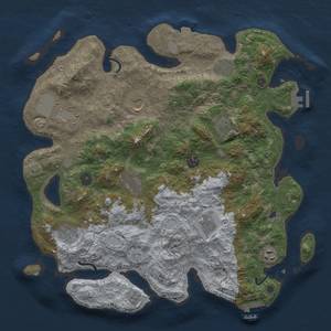 Thumbnail Rust Map: Procedural Map, Size: 4000, Seed: 1001759599, 18 Monuments