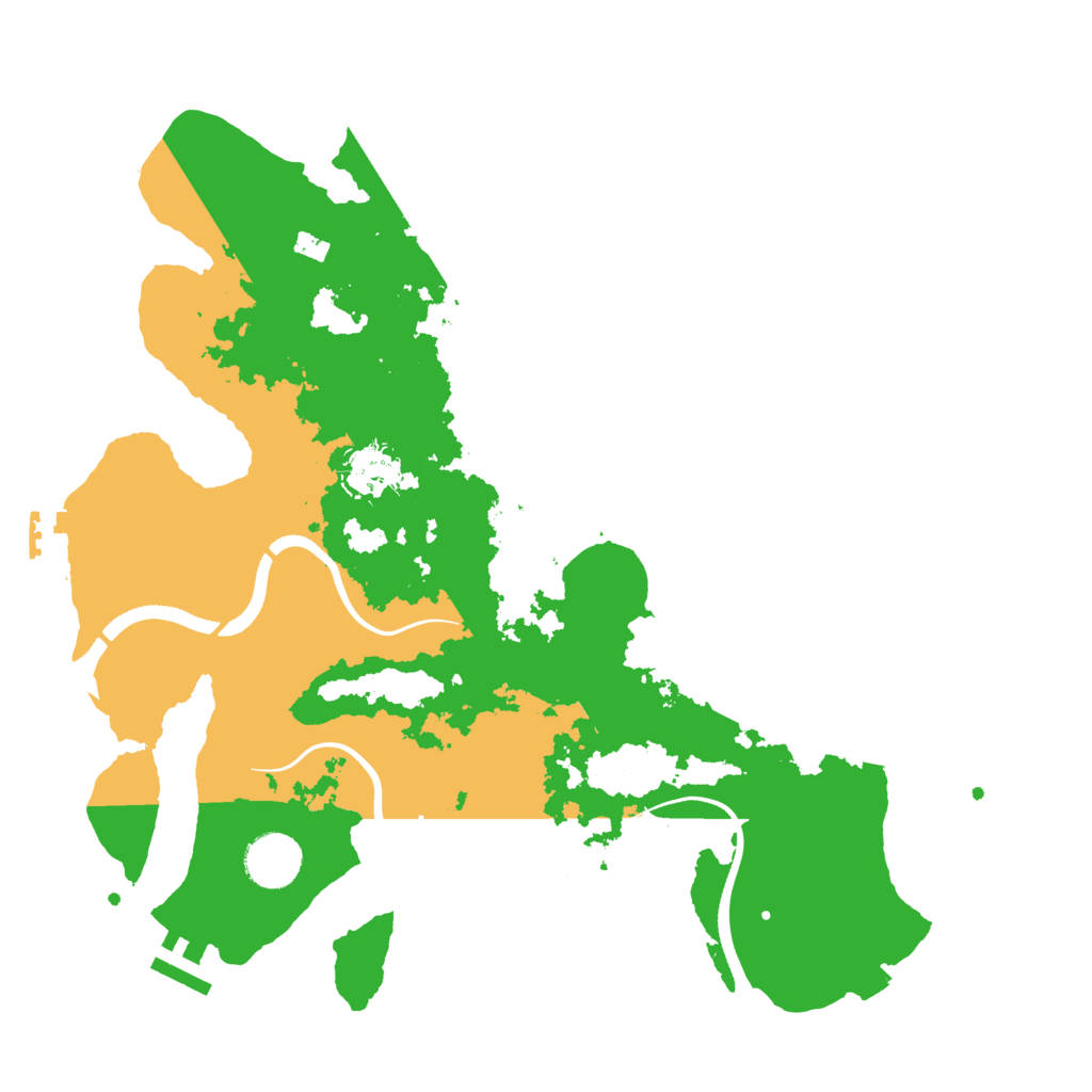Biome Rust Map: Procedural Map, Size: 3500, Seed: 480892215