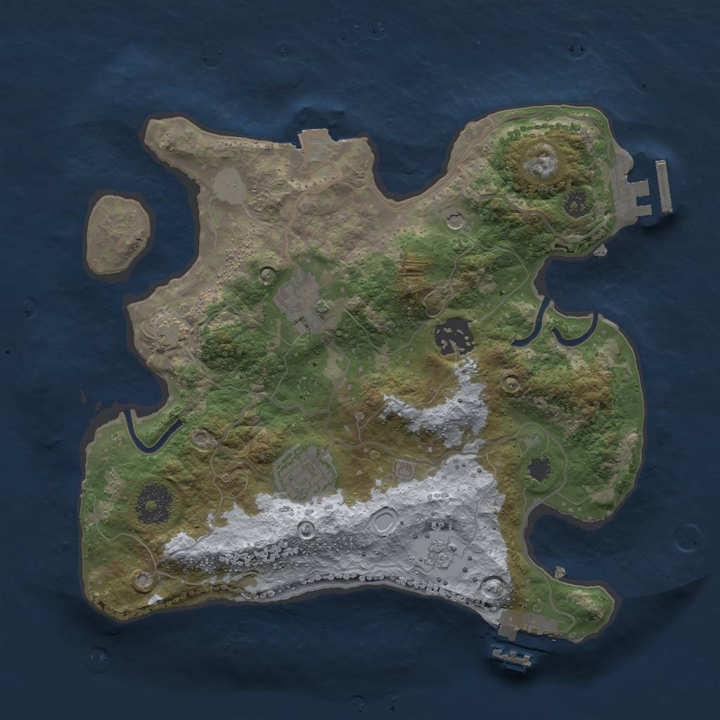 Rust Map: Procedural Map, Size: 2750, Seed: 907156981, 11 Monuments