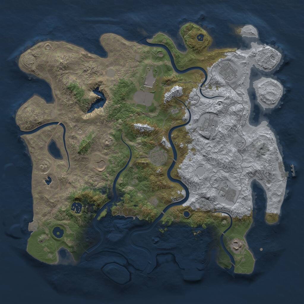 Rust Map: Procedural Map, Size: 4120, Seed: 919111, 15 Monuments