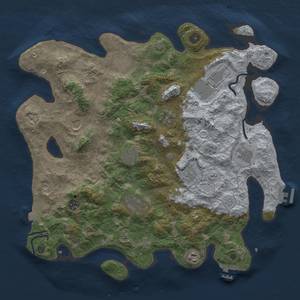 Thumbnail Rust Map: Procedural Map, Size: 4120, Seed: 919111, 19 Monuments