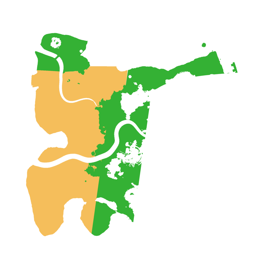 Biome Rust Map: Procedural Map, Size: 2500, Seed: 73474792