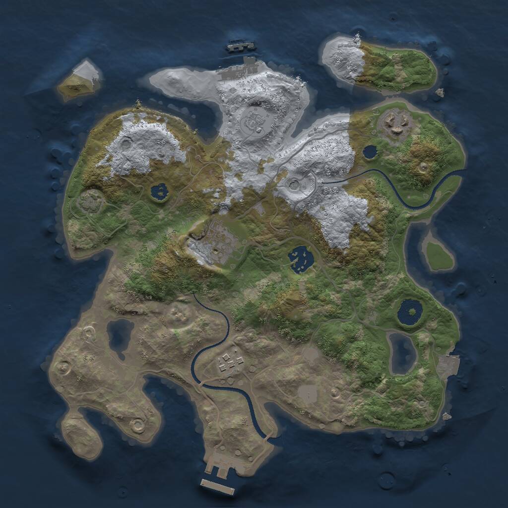Rust Map: Procedural Map, Size: 3000, Seed: 1314571846, 10 Monuments
