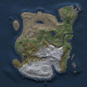 Thumbnail Rust Map: Procedural Map, Size: 2500, Seed: 3659, 7 Monuments