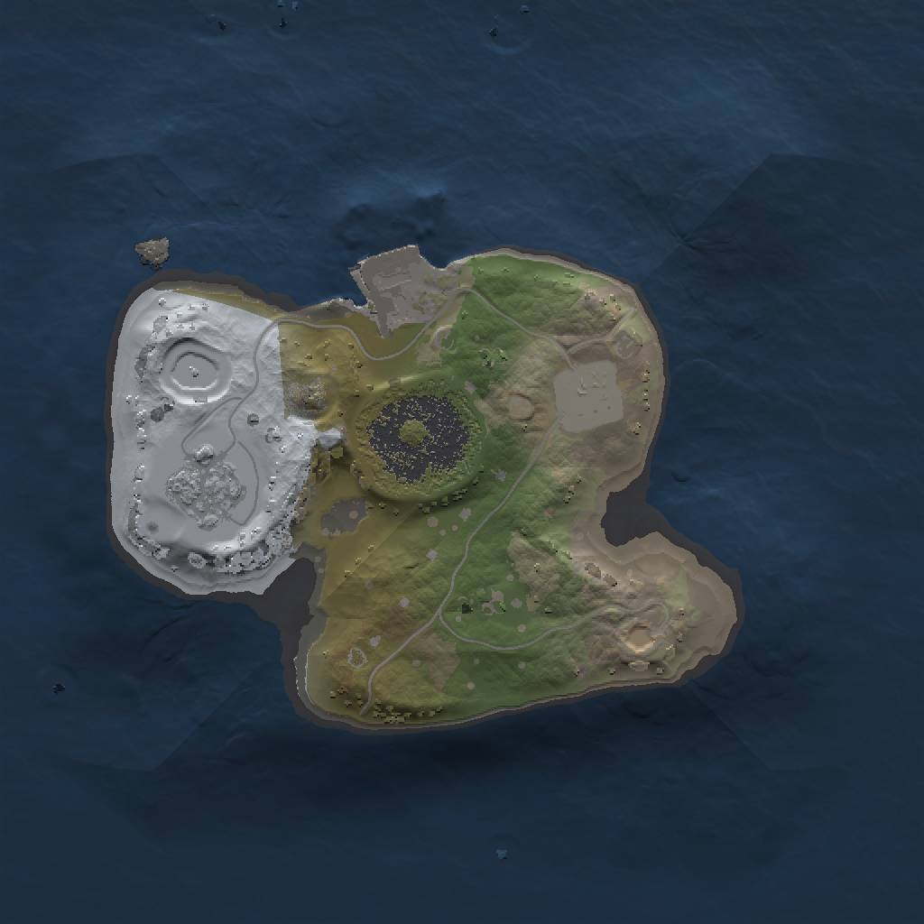 Rust Map: Procedural Map, Size: 1500, Seed: 775822695, 4 Monuments