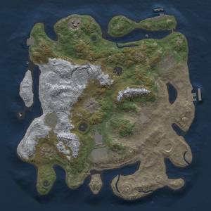 Thumbnail Rust Map: Procedural Map, Size: 3500, Seed: 1408420257, 16 Monuments