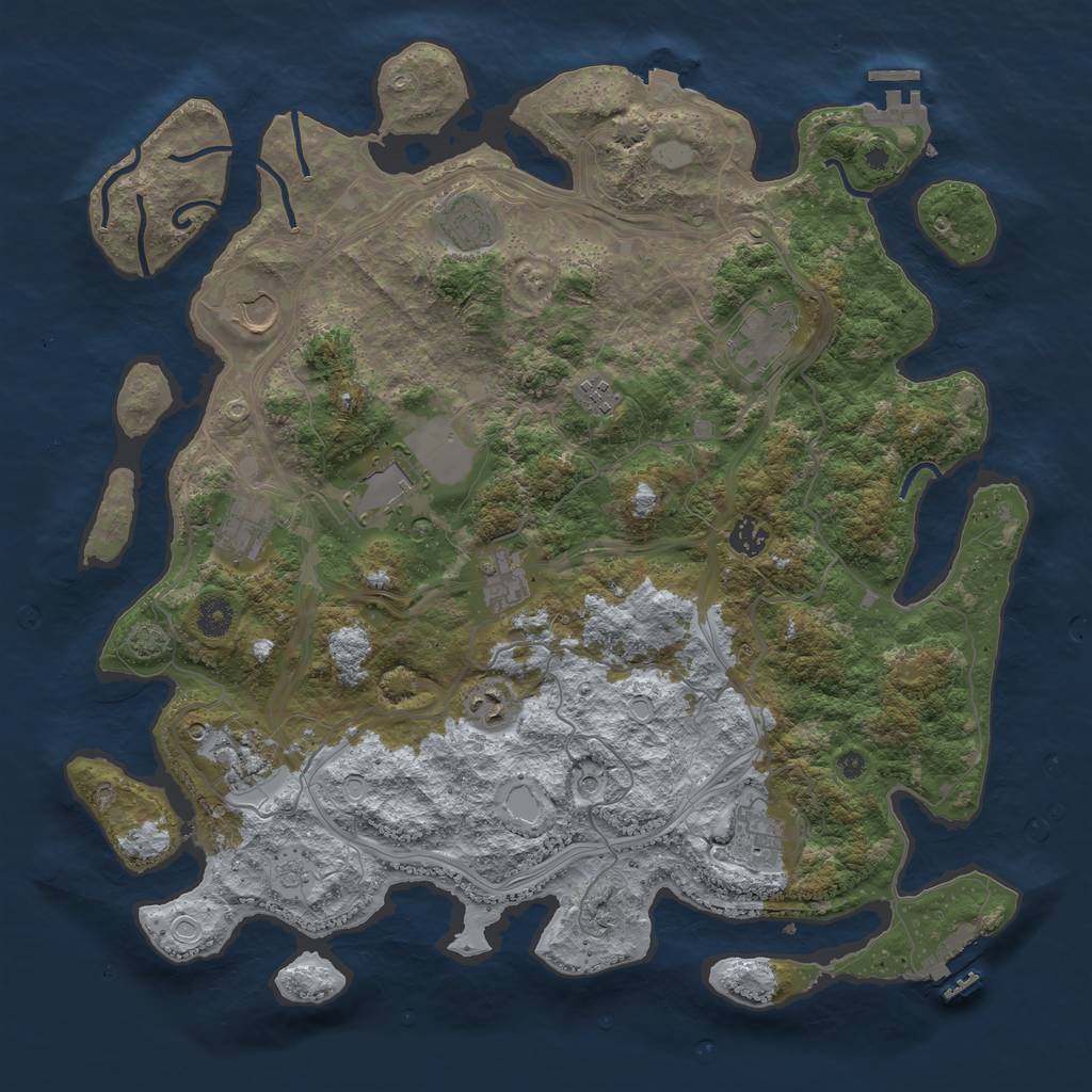 Rust Map: Procedural Map, Size: 4250, Seed: 1558587724, 19 Monuments