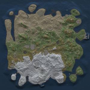 Thumbnail Rust Map: Procedural Map, Size: 4250, Seed: 994607480, 19 Monuments